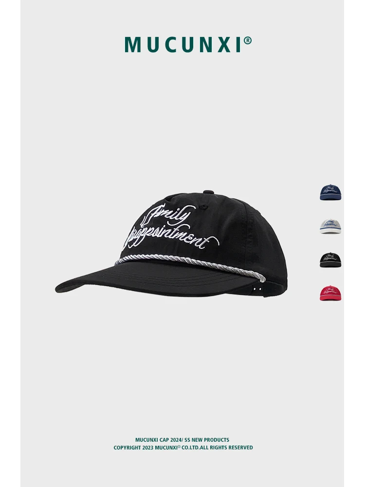 

Letter Embroidered Wide Brim Baseball Cap Women's Summer Lightweight Flat Brim Peaked Cap
