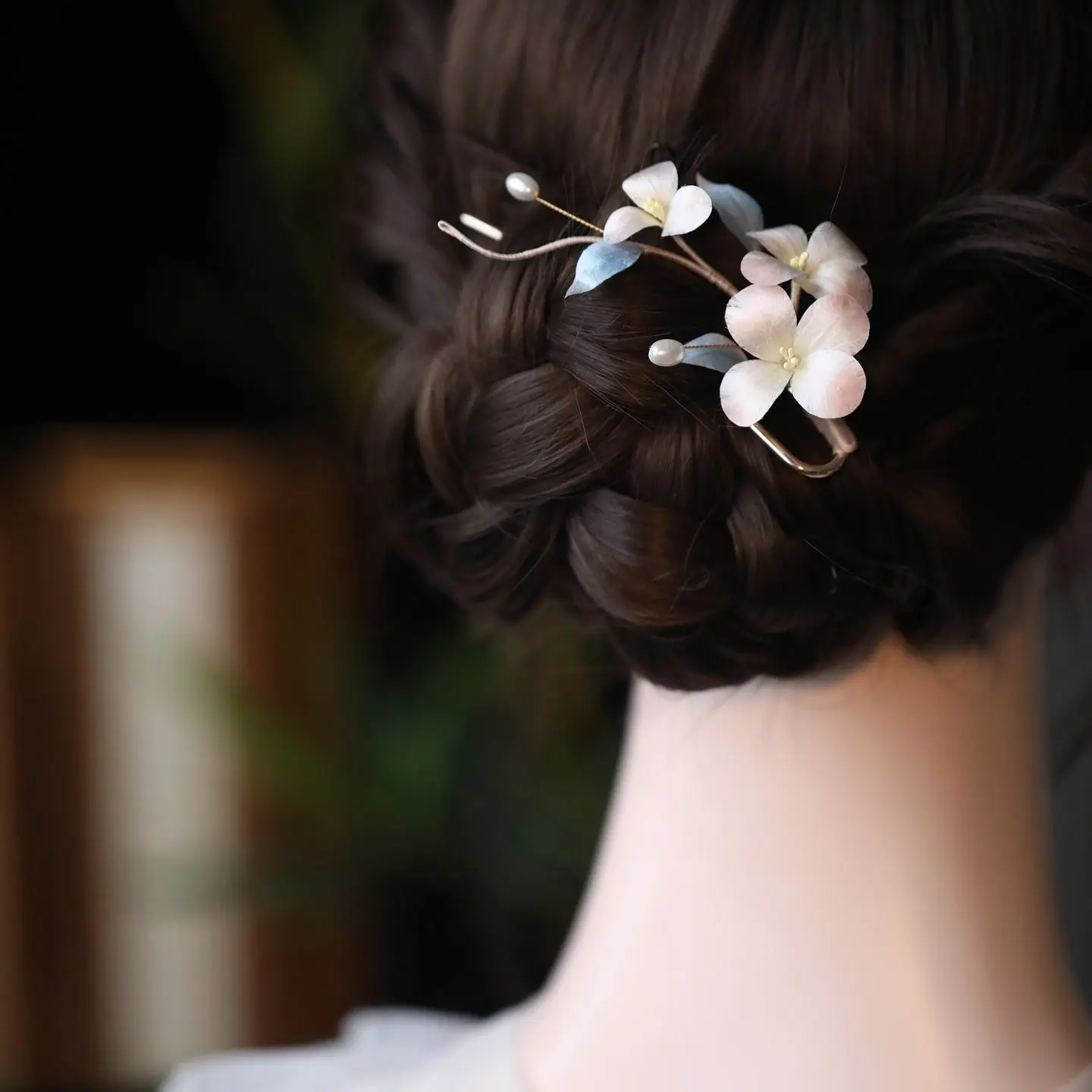 Original Non-Legacy Velvet Flower Hairpin Headwear Daily Fresh U-Shaped Hairpin Girl's Han Clothing Accessories