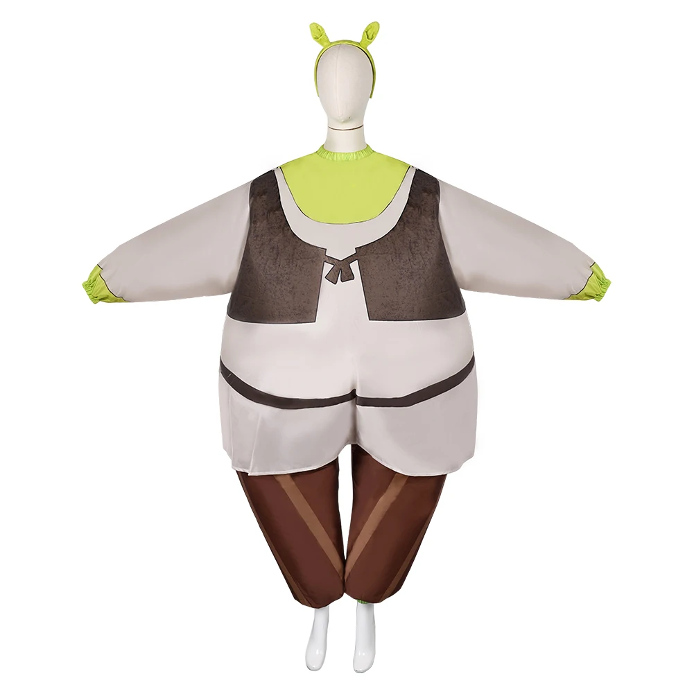 Inflation Pump Shrek Cosplay Inflatable Clothing Costume Monster Fiona Hair Band Party Outfits for Adult Halloween Carnival Suit view 2
