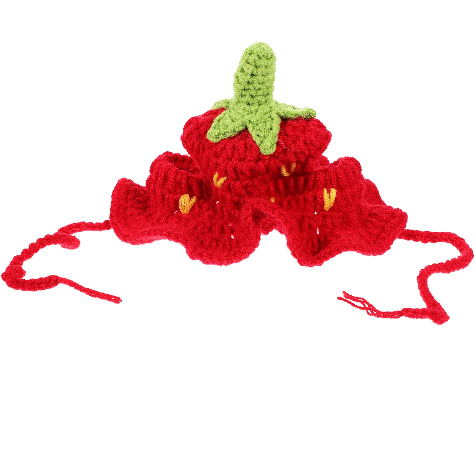 

Cute Strawberry For Cats Dogs Party Costume Lightweight Comfortable Adjustable Decorative Cat Birthday Carnival Pet Cap Cosplay