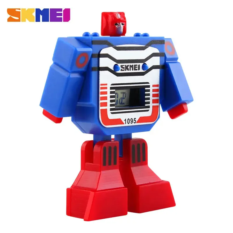 Skmei Kids Watches Led Digital Children Cartoon Sports Watches Robot Transformation Toys Boys Wristwatches Montre Enfant 1095