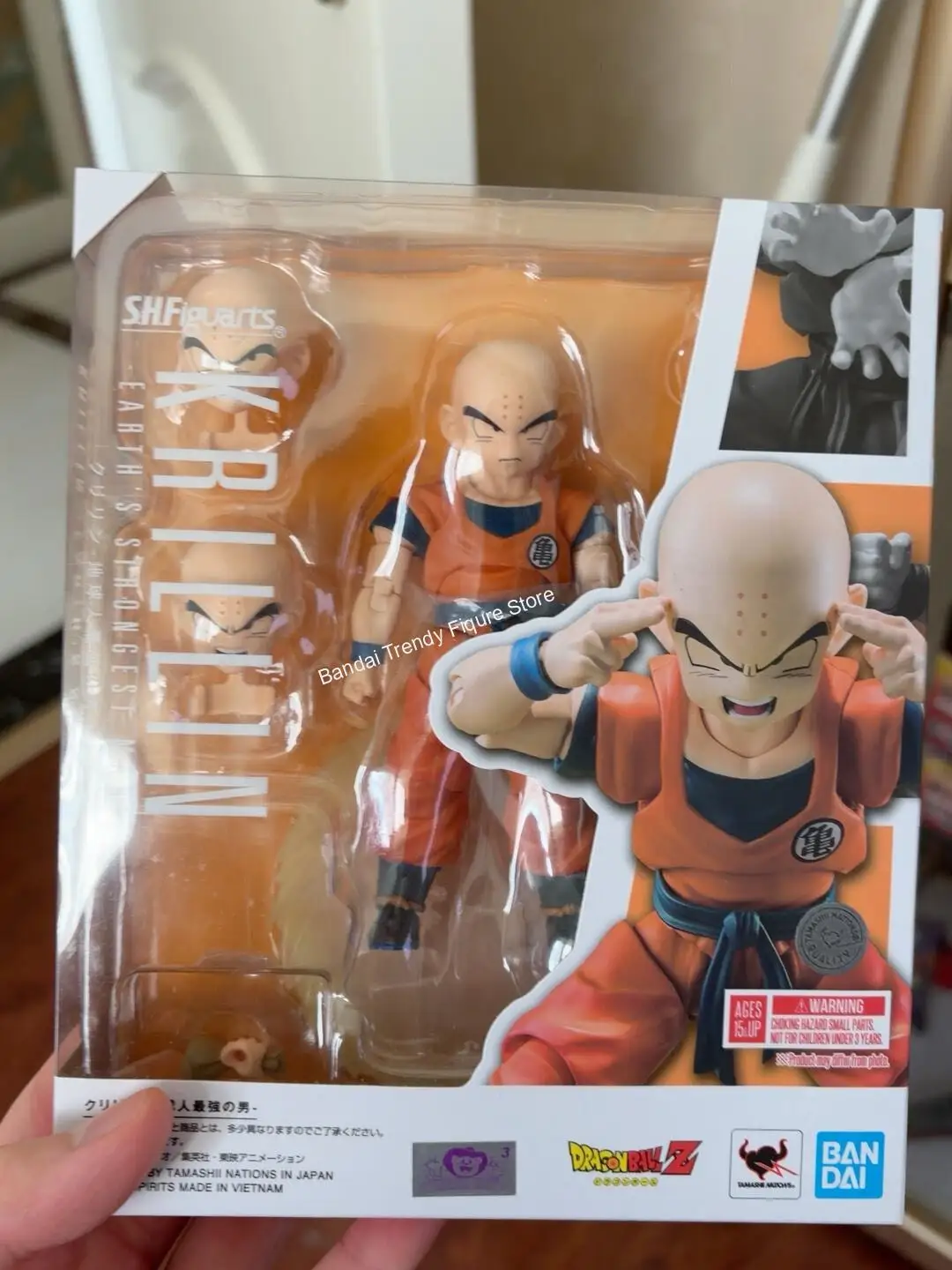 Bandai Shf Dragon Ball Anime Robot Son Goku's Old Friend Kuririn Action Figure Spirits Limited Edition Collection Display Gift view 6