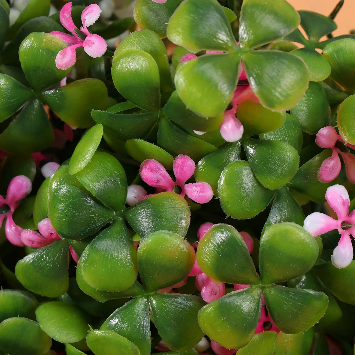 

24pcs Simulation Four Leaf Clover Decorative Plants Mini Succulent Potted Flowers For Home Garden Office Indoor Plastic