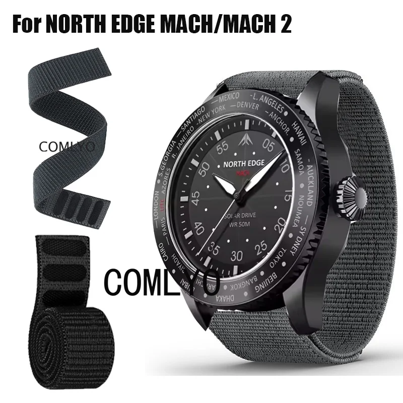 

Для NORTH EDGE MACH 2, нейлоновый ремешок для умных часов, мягкий ремешок для часов на крючках и вид