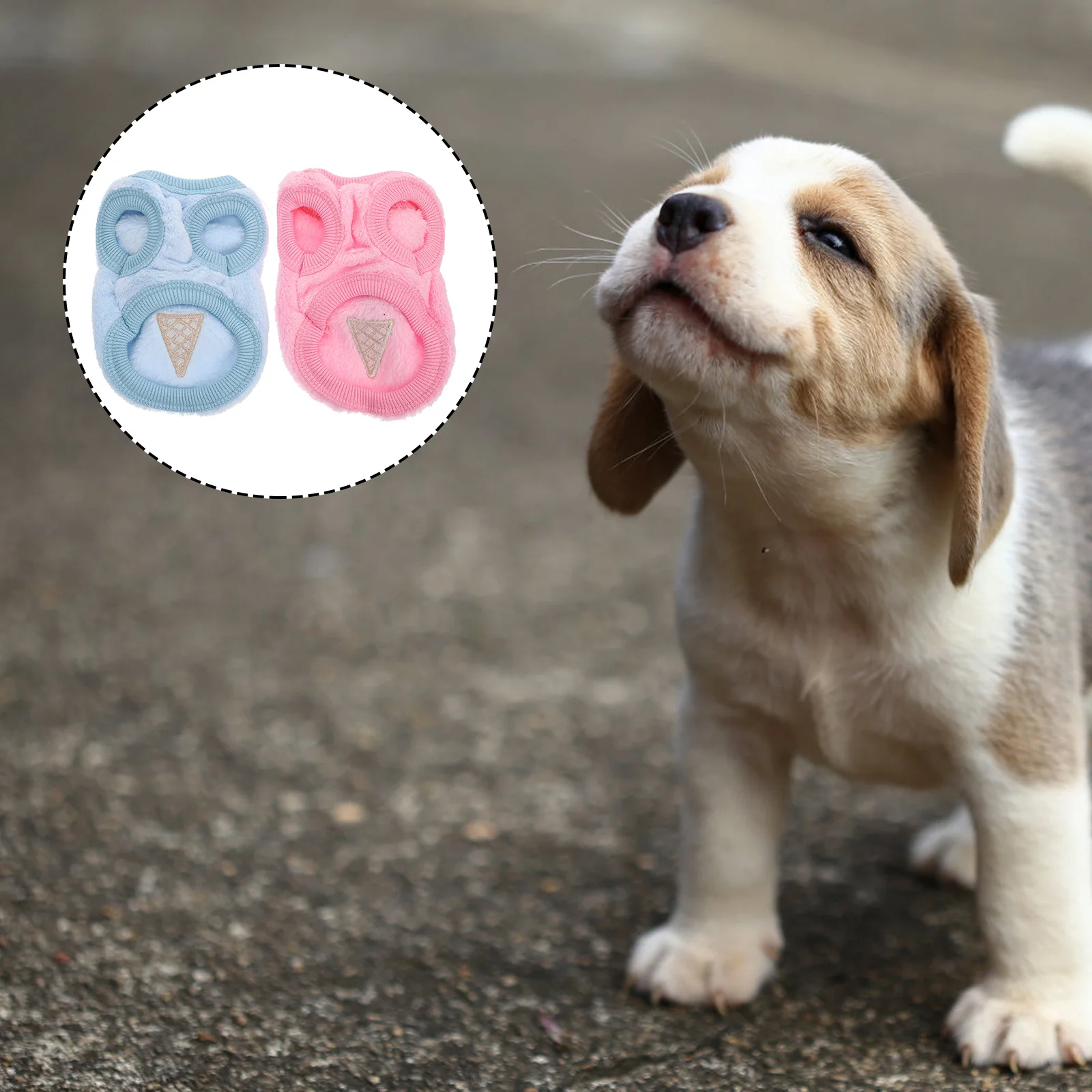 

2pcs Ice Cream Pattern Clothes For Rabbit Dog Cat Party Wear Bunny Vests Pet Costume Pet Supplies Dog Clothes Rabbit Apparel