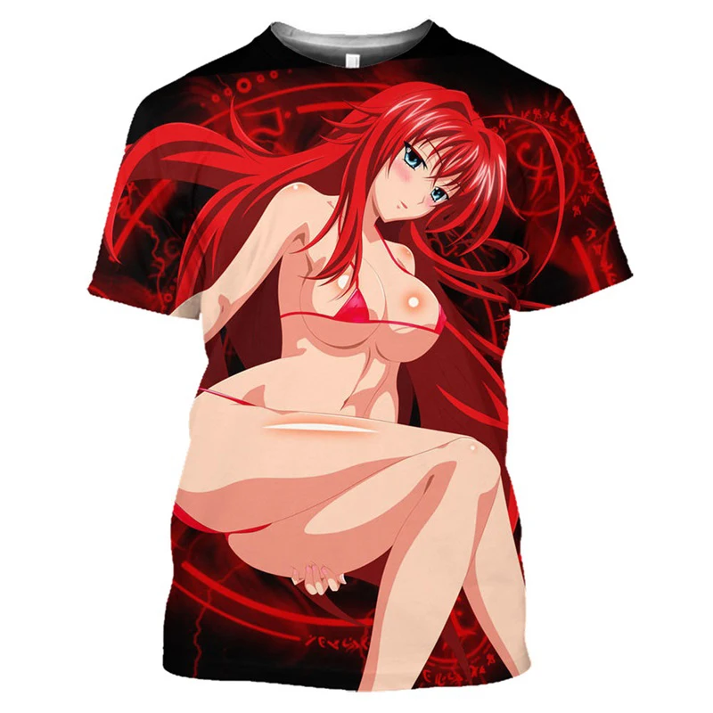 Anime High School DXD Graphic T Shirt Men Women Summer Casual T-shirt Harajuku Fashion Short Sleeve Hentai Senpai Sweatshirt Tee