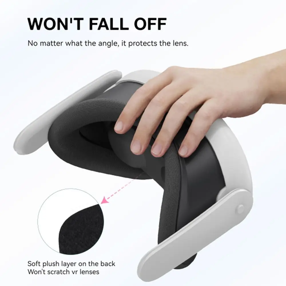 New Anti-Scratch VR Lens Cover Headset Lens Anti-Dirty EVA Cover Soft Black Accessories for Meta Quest 3