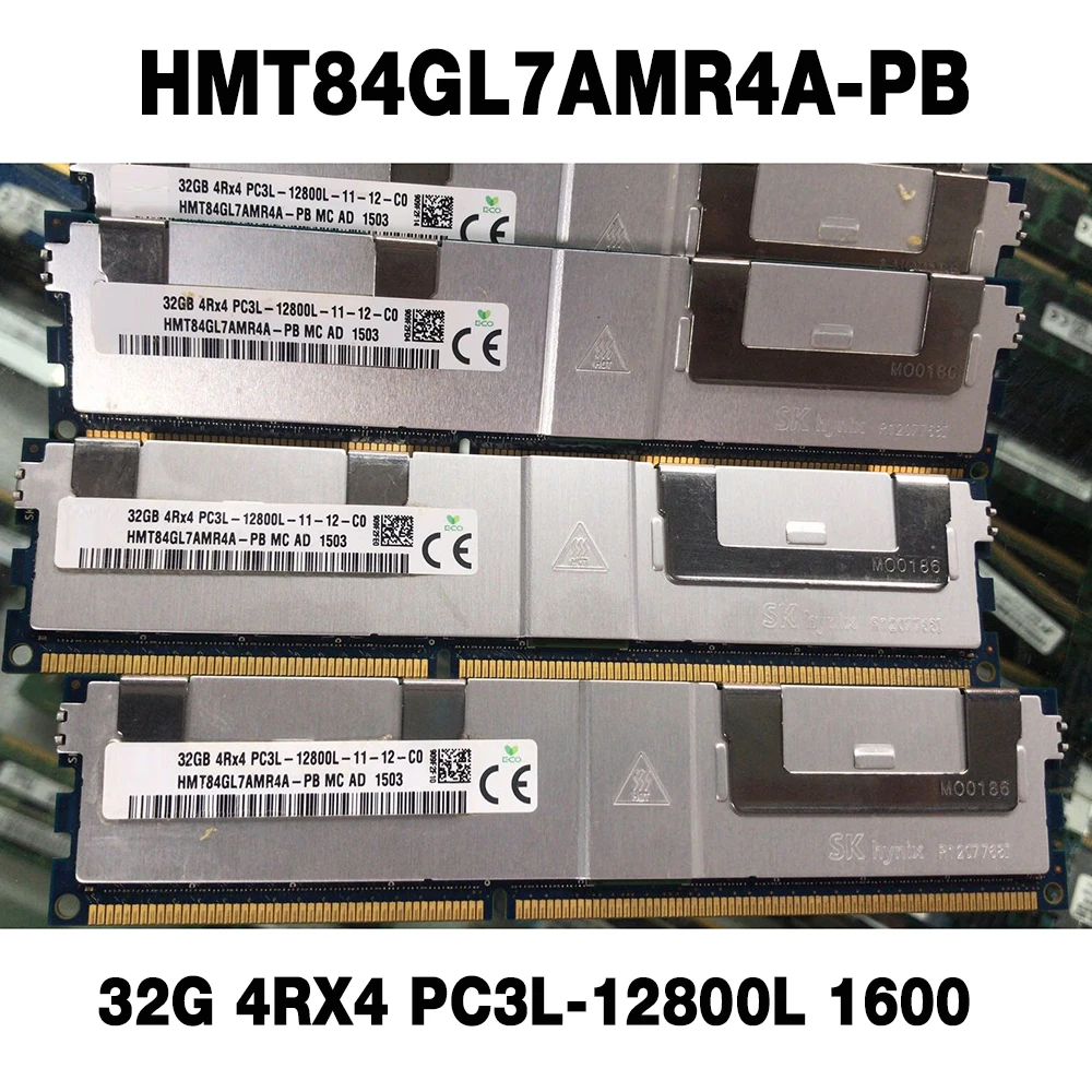 1PCS 32G 4RX4 PC3L-12800L 1600 For SKhynix Server Memory HMT84GL7AMR4A-PB