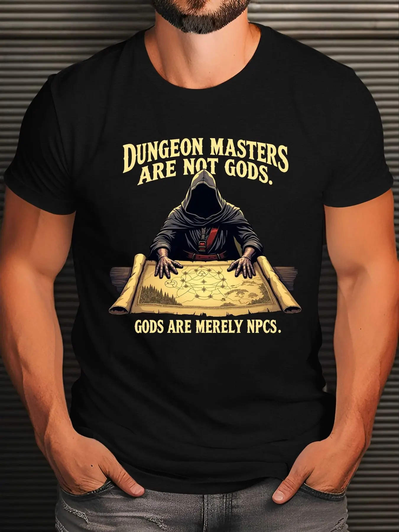 

Masters Are Not Gods T-Shirt - Funny Graphic Tee with Master Nerdy Text - Soft Breathable Blend Shirt for Gamers Enthusiasts