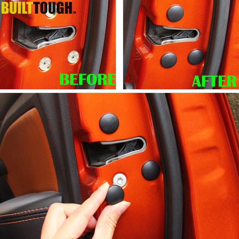 Car Door Lock Screw Protector Cover For LADA Granta Largus Kalina Niva Priora Vesta Xray Mazda 2 3 6 CX-5 CX-3 CX-9 MX-5 CX-8