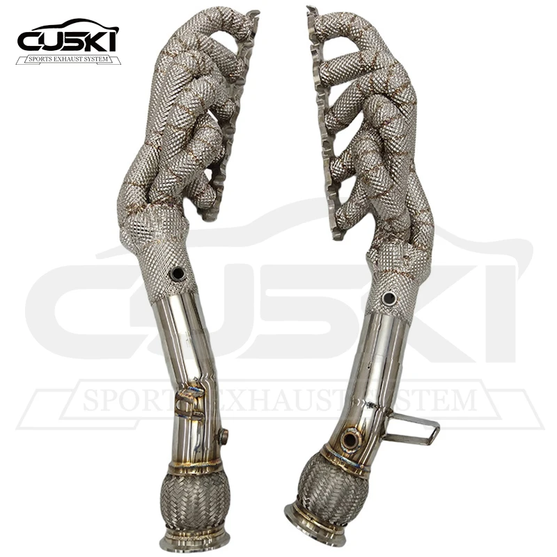 High Performance Exhaust manifold For Audi R8 5.2 Basho High Quality Exhaust Pipe  Exhaust Modification