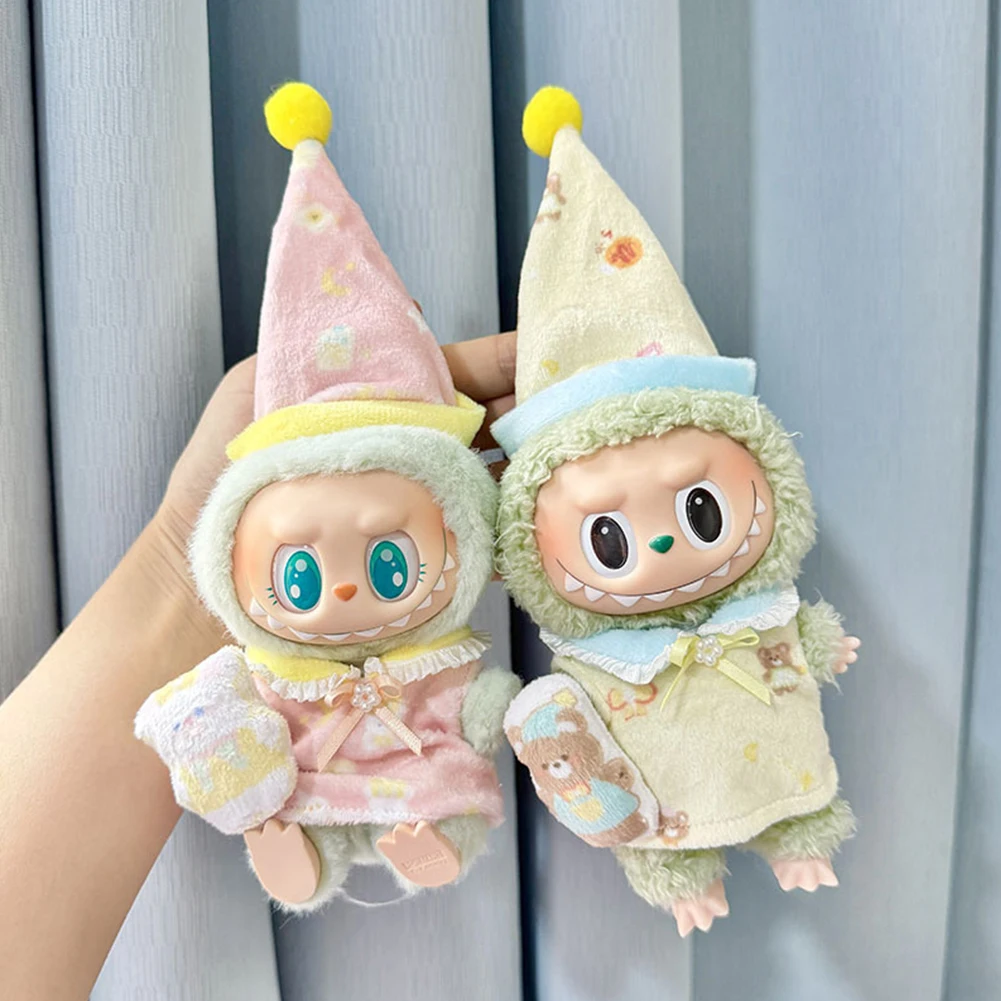 For 17cm Labubu Doll Clothes Fashion Clothes Hoodies Doll Clothes Color Match Hoodies Dolls Accessories Cute Decoration