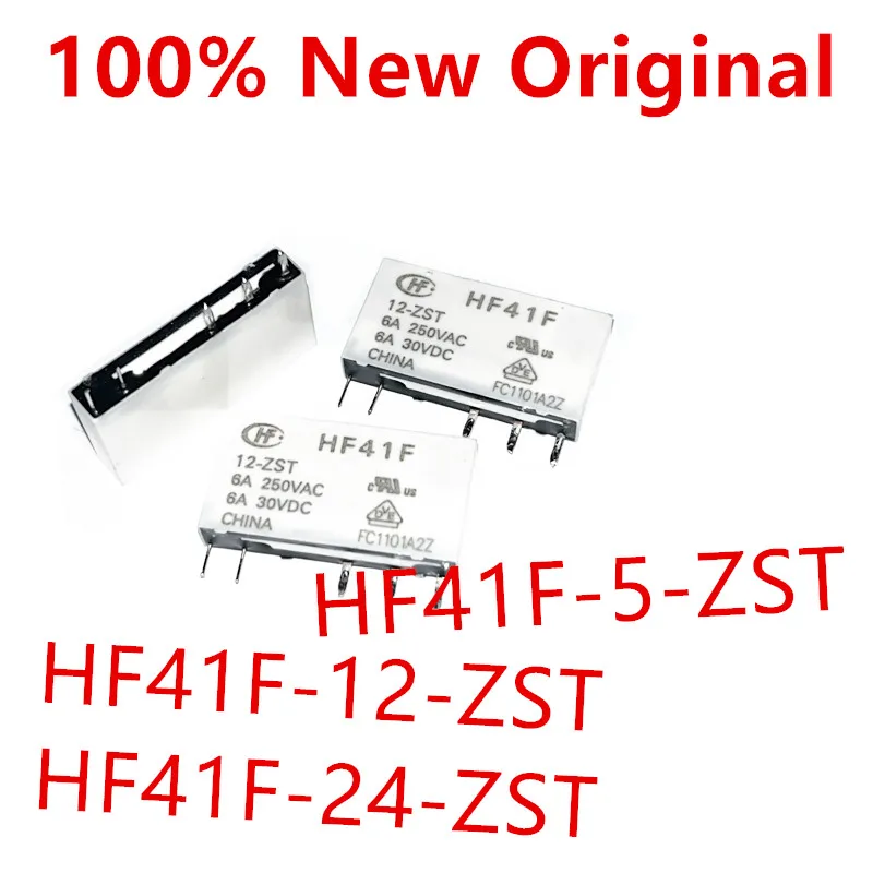10piece  HF41F-5-ZST 、HF41F-12-ZST 、HF41F-24-ZST  DIP-5  New Small Power Relay  HF41F/5-ZST 、HF41F/12-ZST 、HF41F/24-ZST