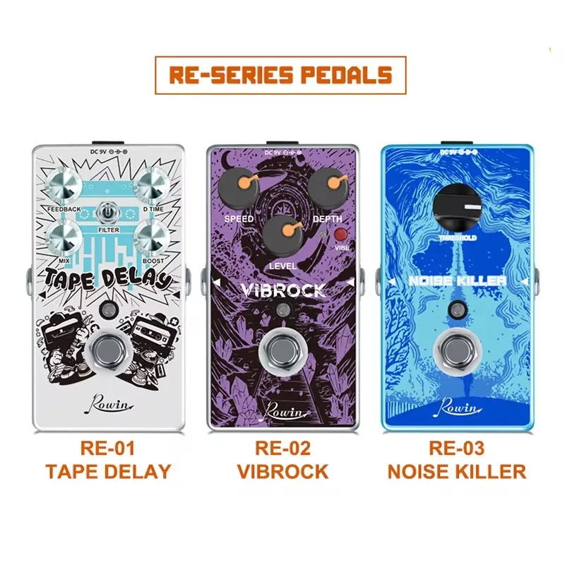 

Rowin-guitar effect pedal tape delay vibration noise killer Noise Gate Dual-Effects Vibrolo-Chorus Pedals