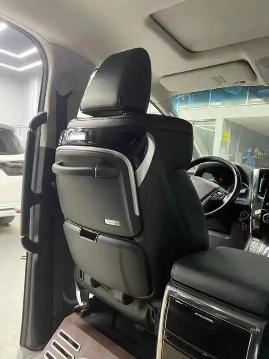 Backboard Folding Table  Strap Radio Foot Rest Atmosphere Light Time Display Small Table  for Alphard Vellfire  30  2015 2016