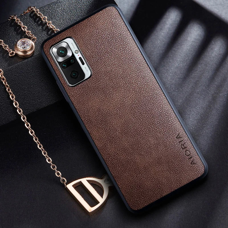 

Case for Xiaomi Redmi Note 10 Pro Max Lite 10S 5G 4G coque Retro business PU leather Skin phone cover for Redmi Note 10 pro case