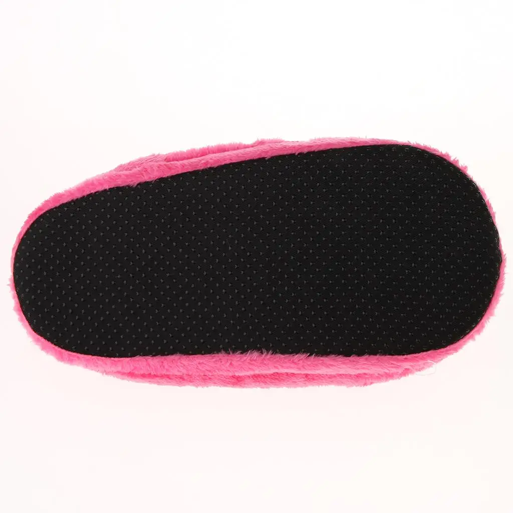 Soft Plush Flamingo Slippers Warm Fluffy Indoor House Shoes Flat Sole for Women Girls Holiday Gift