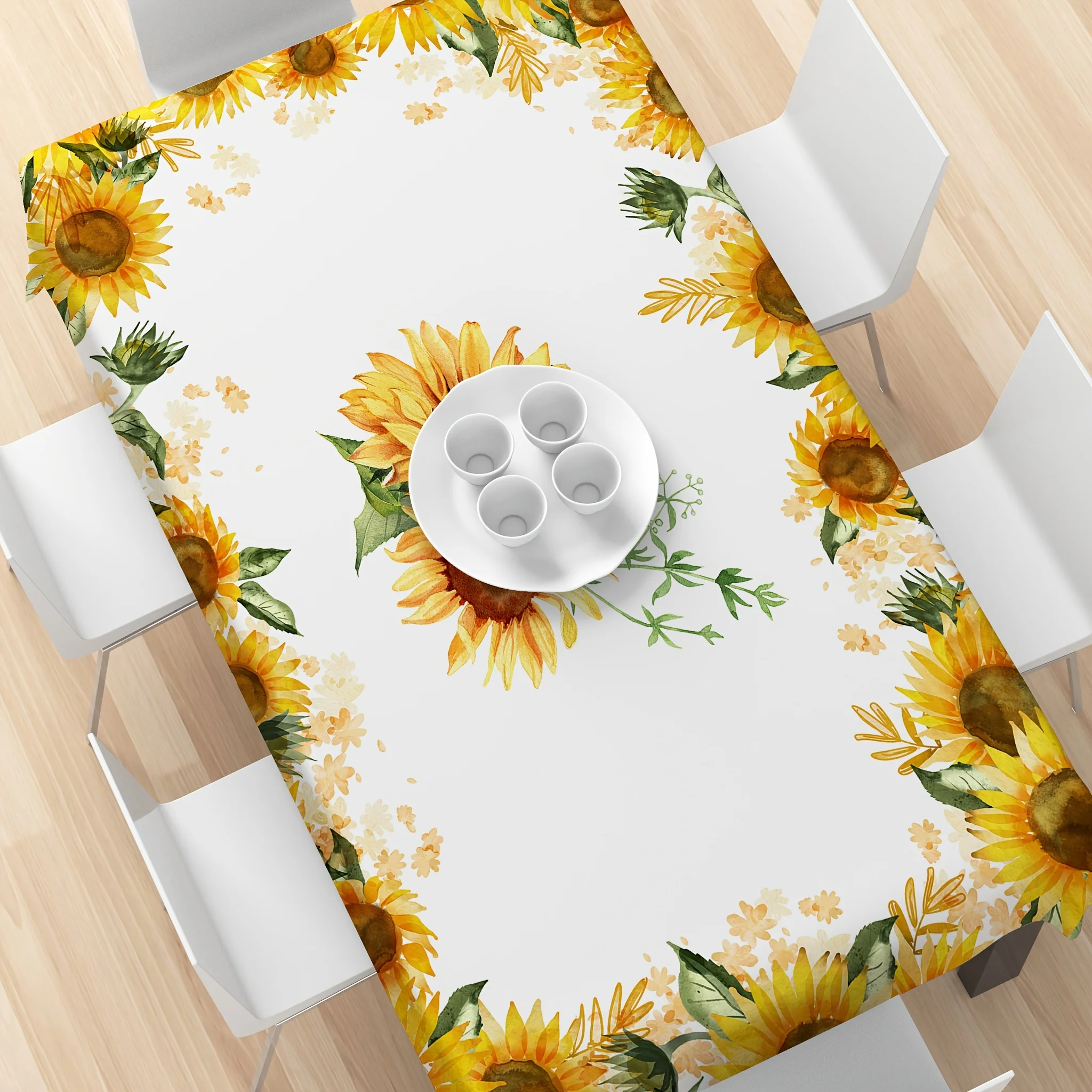 Toalha de mesa retangular com  - Yellow Desk Setup avaliação e preço