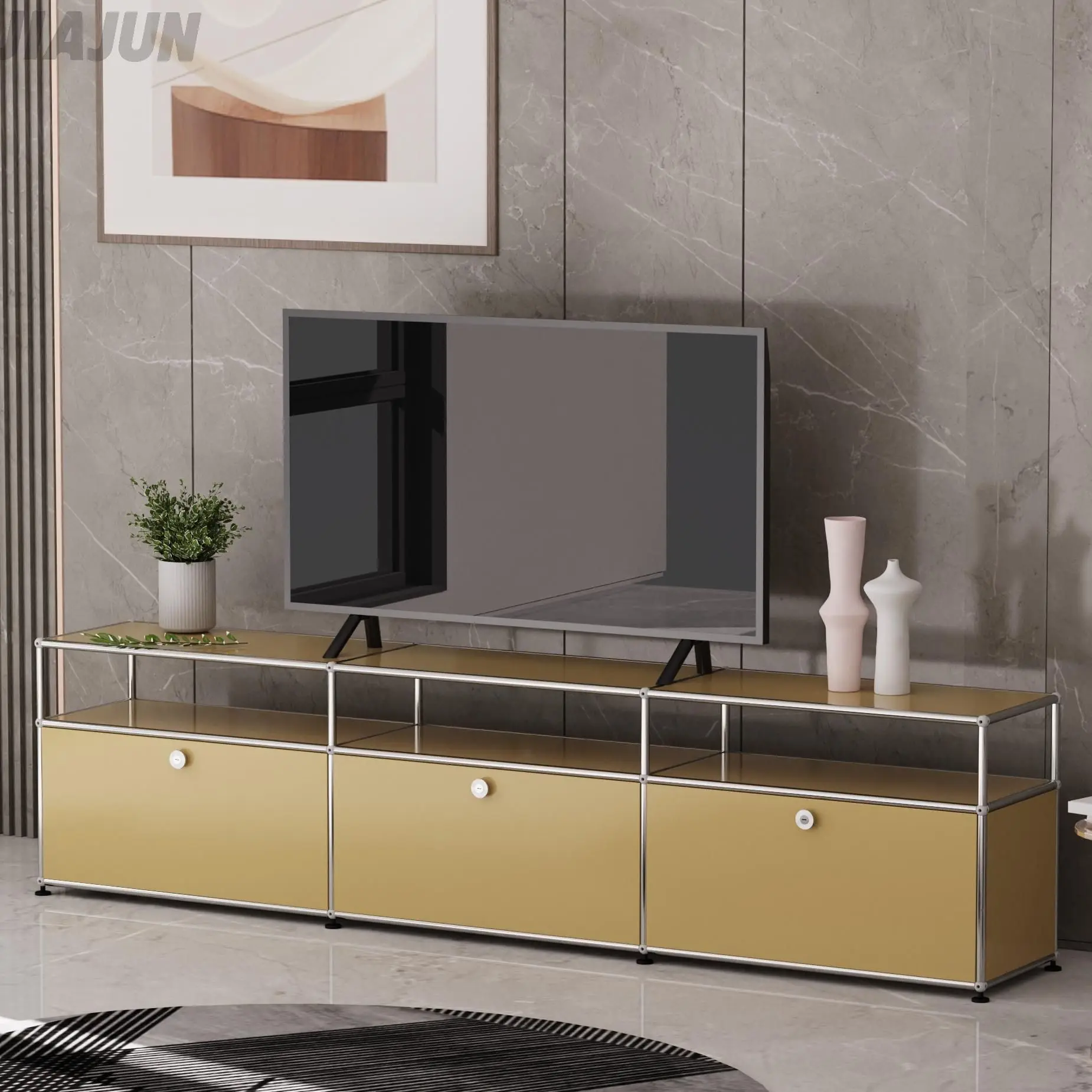 New Arrival Hot-Seller |Multicolored Metal TV Cabinet Customizable Formaldehyde-Free Odorless for Living Rooms and Office Room