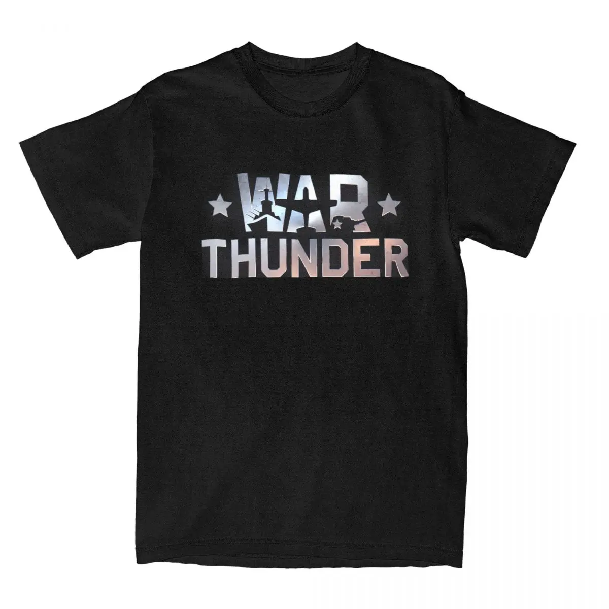 Funny War Thunder Logo T-Shirts Men Women\'s Crew Neck 100% Cotton Short Sleeve Tees Summer Clothes