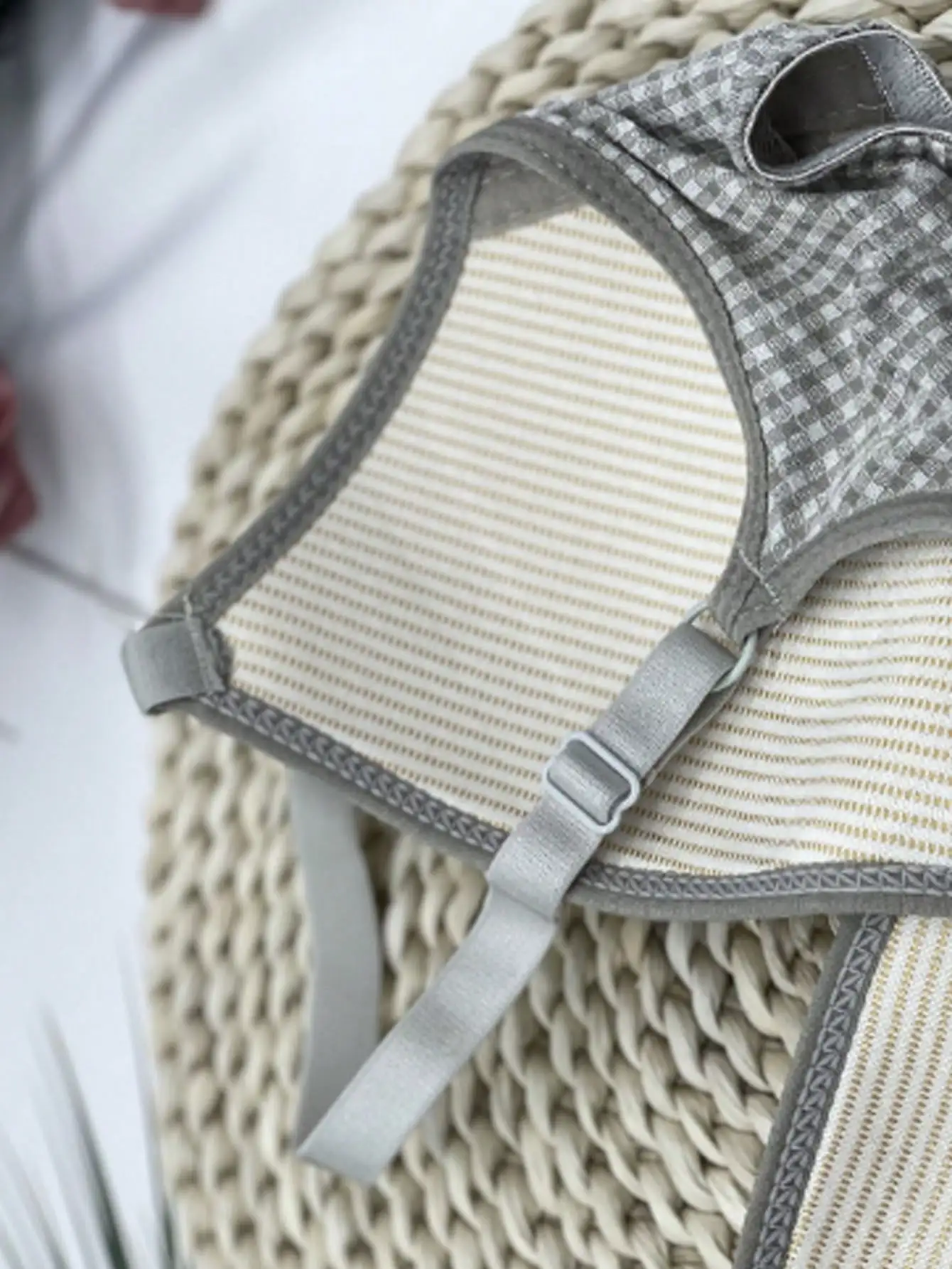 Japanese pure cotton lattice thin chest gathers underwear without steel ring girl breathable underwear