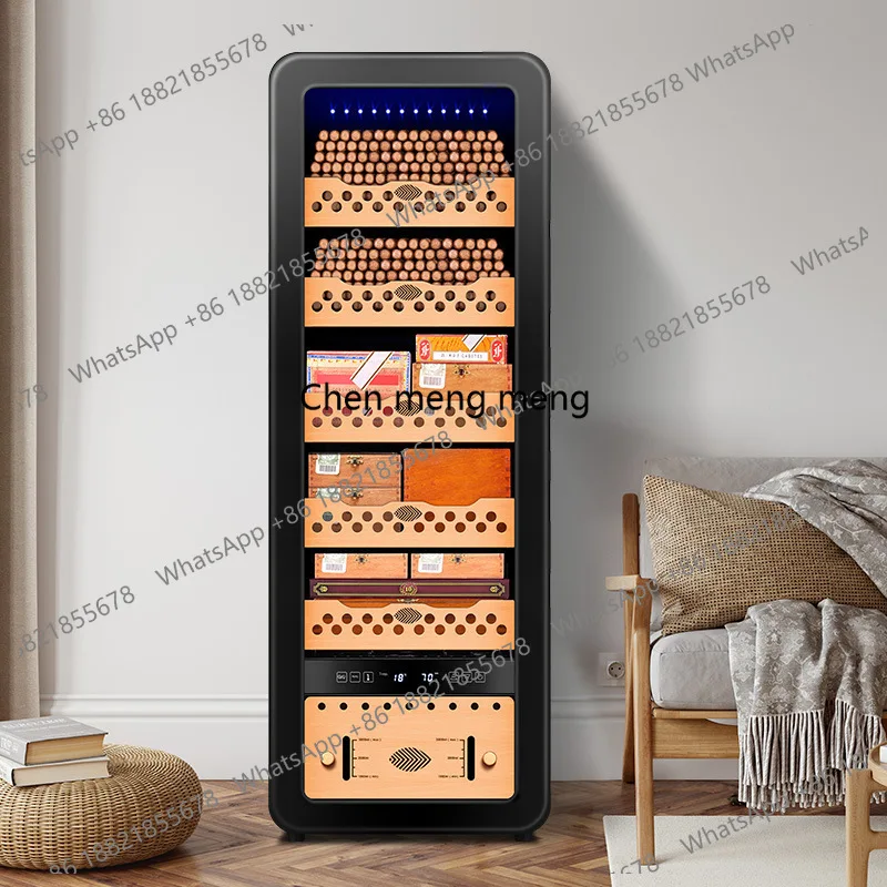 

Intelligent constant temperature, refrigerated cabinet, cedar wood shelf, air-cooled and frost-free compressor cabinet