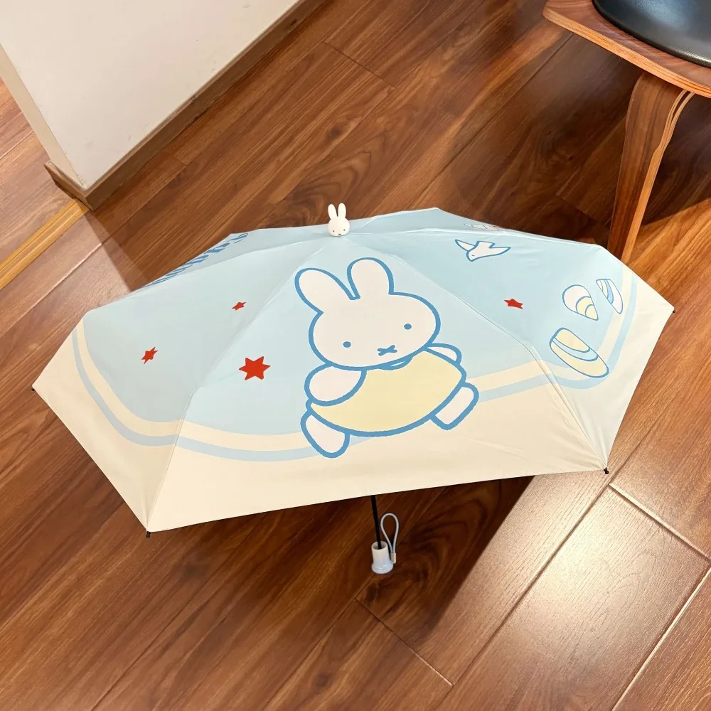 Kawaii Miffy Cute Manual Umbrella Folding Umbrella Sun Protection UV Protection Sun Umbrella Gift Toy for Girl view 5