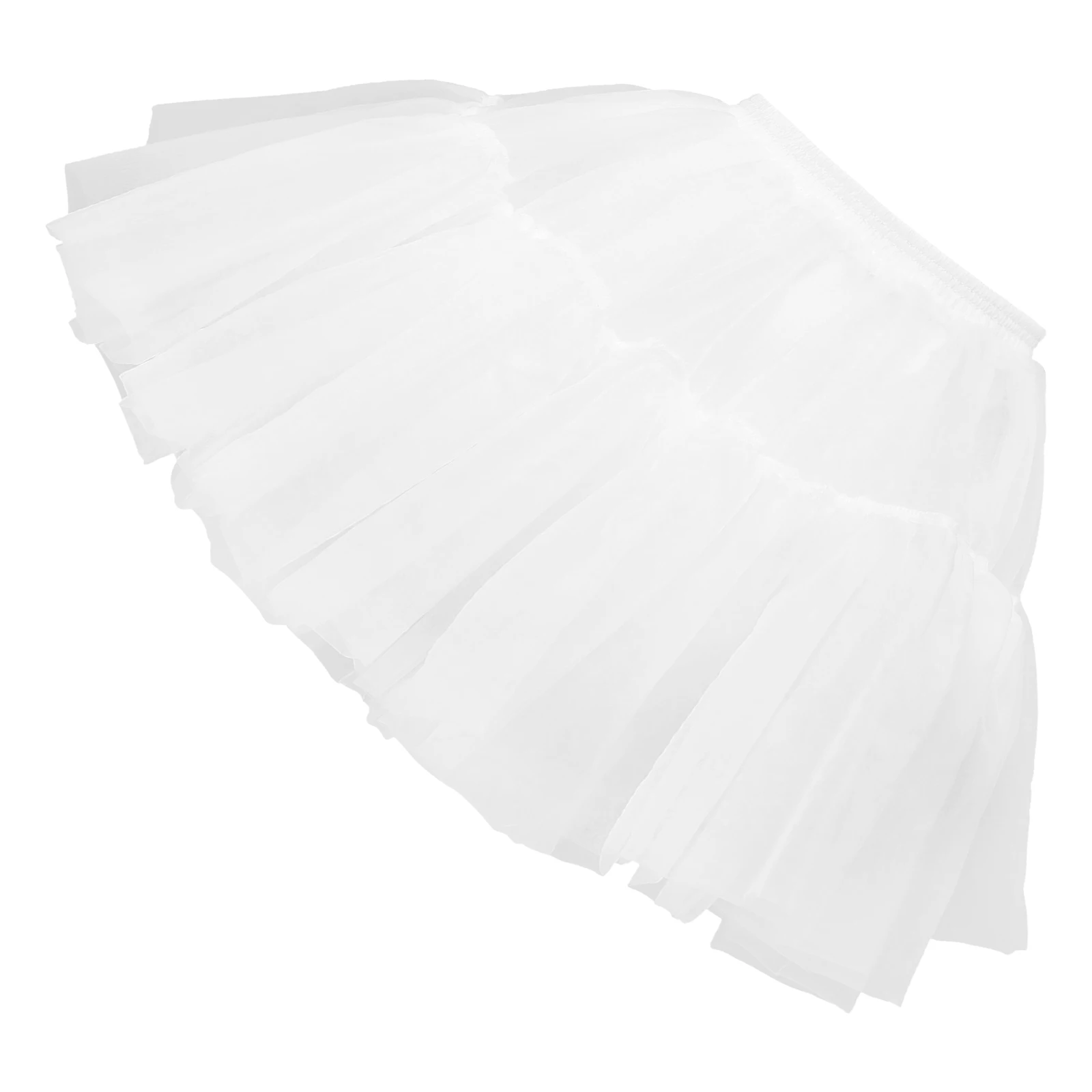 

White Petticoat Short Hoopless Skirt Underskirt for Cosplay Dance Ballet Jazz Tap Party Favors
