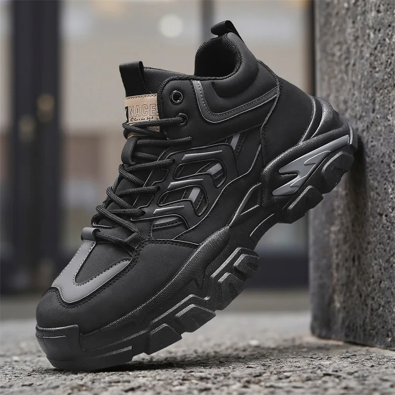 

Men's casual sports shoes four seasons new Joker tooling shoes breathable Thick sole non-slip comfort labor shoes male sneakers