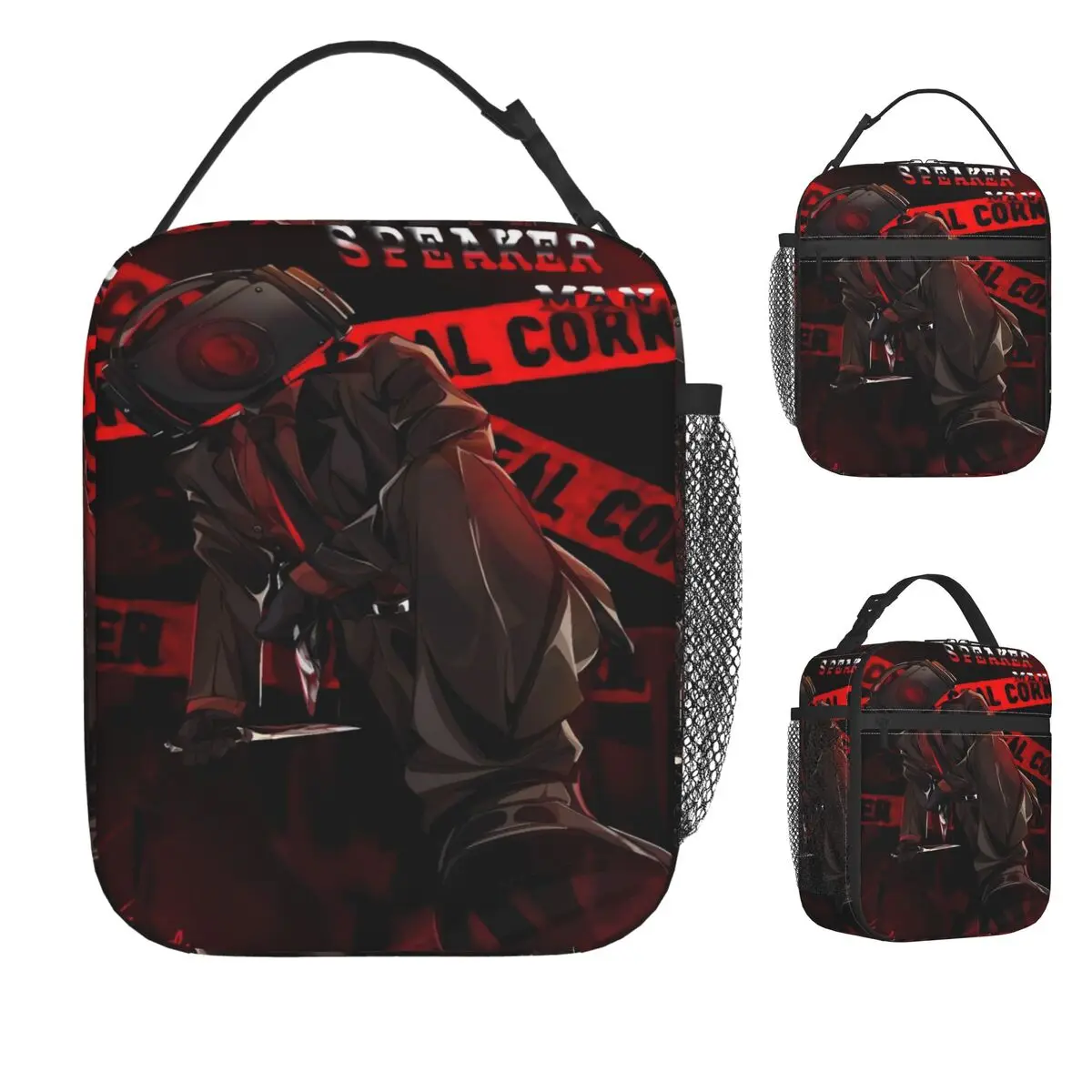 

Темная сумка для обеда Speakerman Skibidi Туалет Speakerman Удобный ланч-бокс Сумка-холодильник с графическим дизайном Термальные сумки для обеда