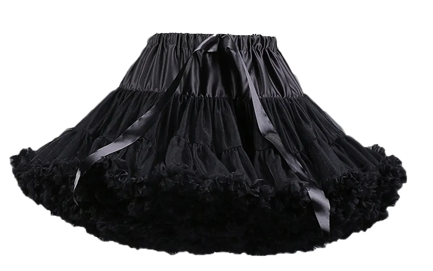 

Women's 3 Layers Hoopless Tulle Bridal Petticoat Crinoline Underskirt