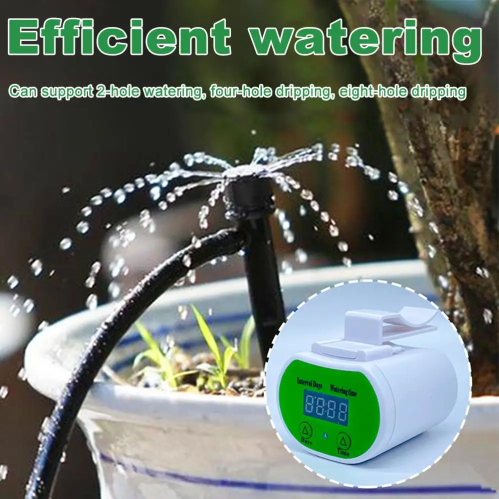 

Automatic Watering System Dual Watering Modes Automatic Drip Irrigation Kits Timer Watering Machine for Home Potted Plants