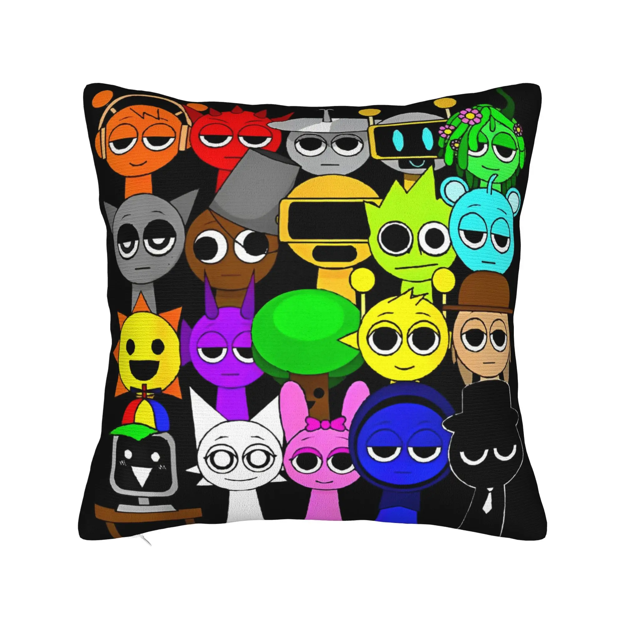 Whole Team Sprunki 20 Toys Square Pillow Cases Cushion Cover Novelty Zippered Decorative Throw Pillow Case Cover for Car 18