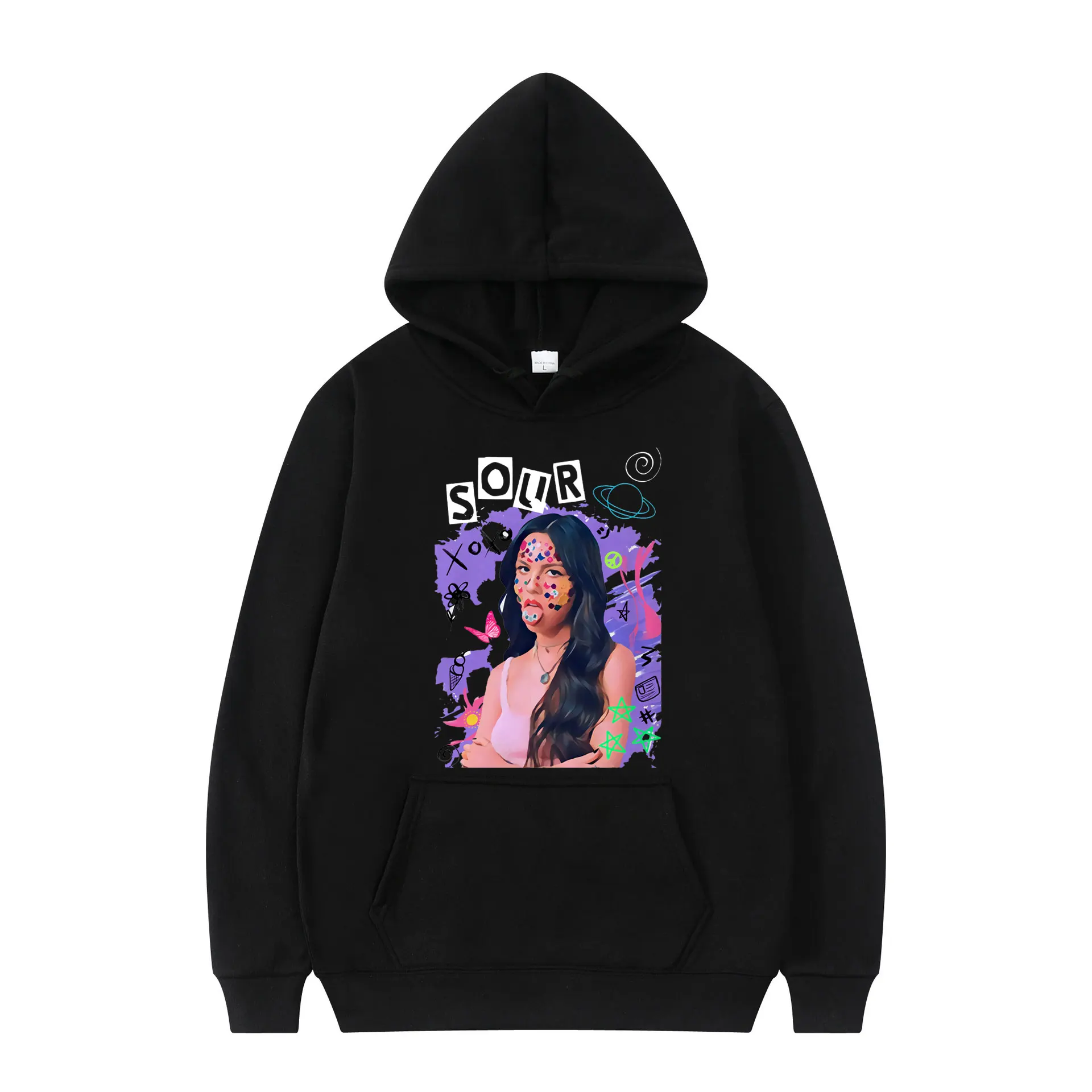 

Fashion Pullover Hoodie Printed Crewneck Versatile Long Sleeve Printed Crewneck Sweater