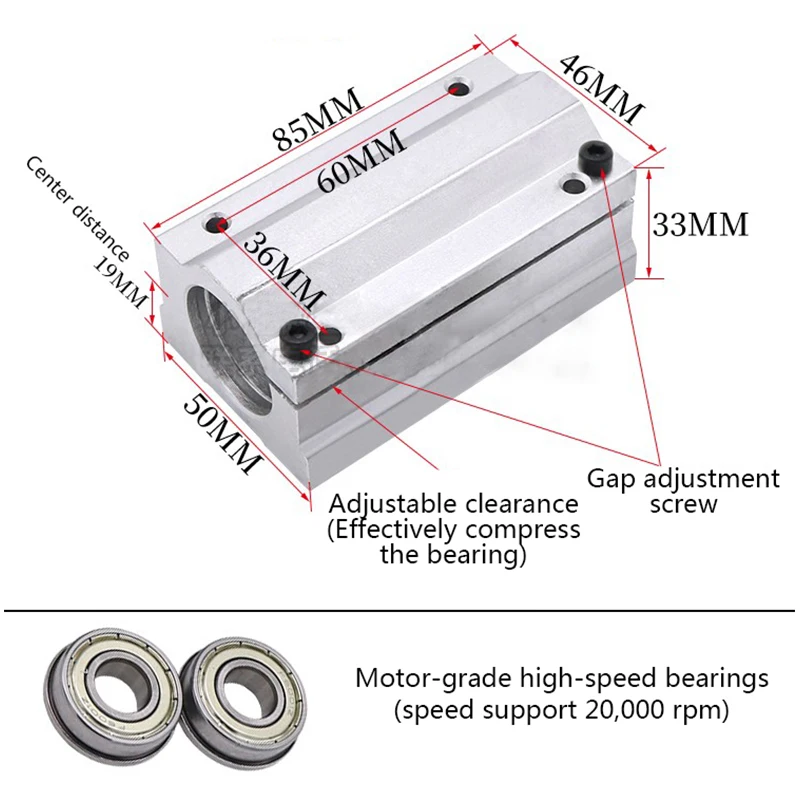 Spindle Assembly for Mini Lathe Woodworking Beads Machine 50/63 Three-jaw/Four-jaw Chuck Spindle Assembly