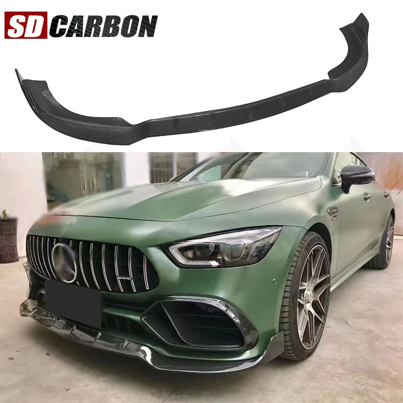 

For Mercedes Benz AMG GT43 GT50 GT53 2019-2023 Carbon Fiber Car Front Bumper Lip Front lip Diffuser Front Chin Spoiler
