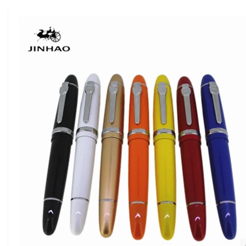 

Jinhao 159 Fountain Pen,Assorted Color Brass Body Iridium Nib Pen 18KGB Luxury Calligraphy Pen Ideal for School Office Best Gift