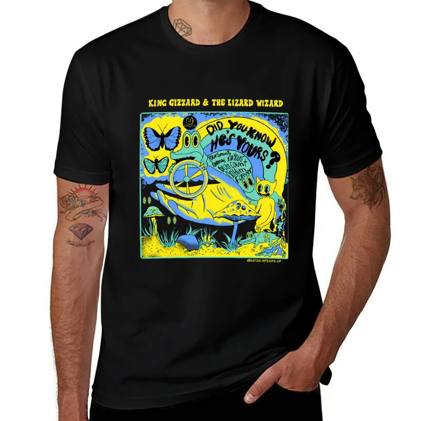 

King Gizzard and the Lizard Wizard - Yours T-Shirt Simple Line Art Print Tee