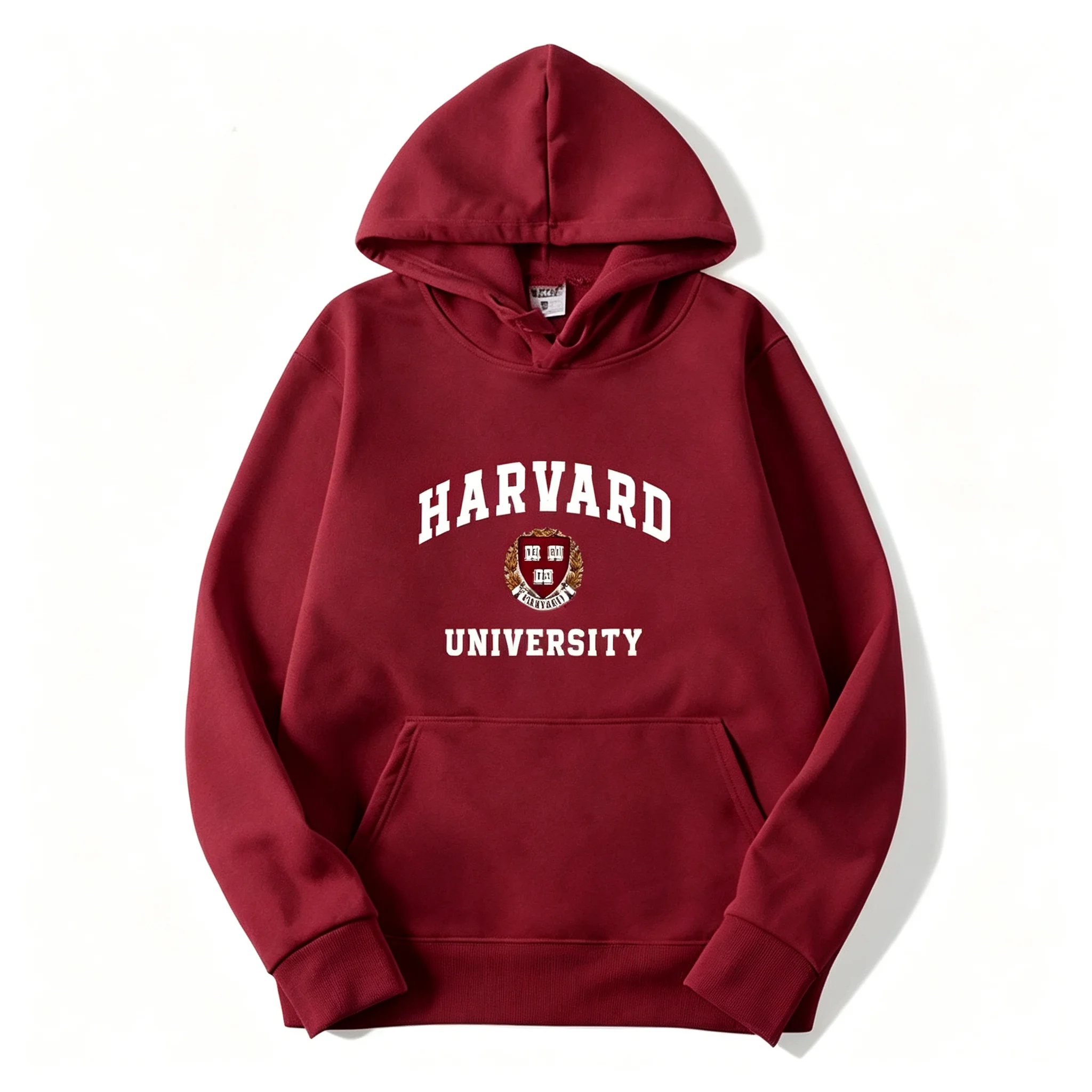 Harvard University Hoodie Vintage Wappen Logo Pullover Kapuzenpullover Herren Damen Casual Streetwear Langarm Hoodie – Detail 3