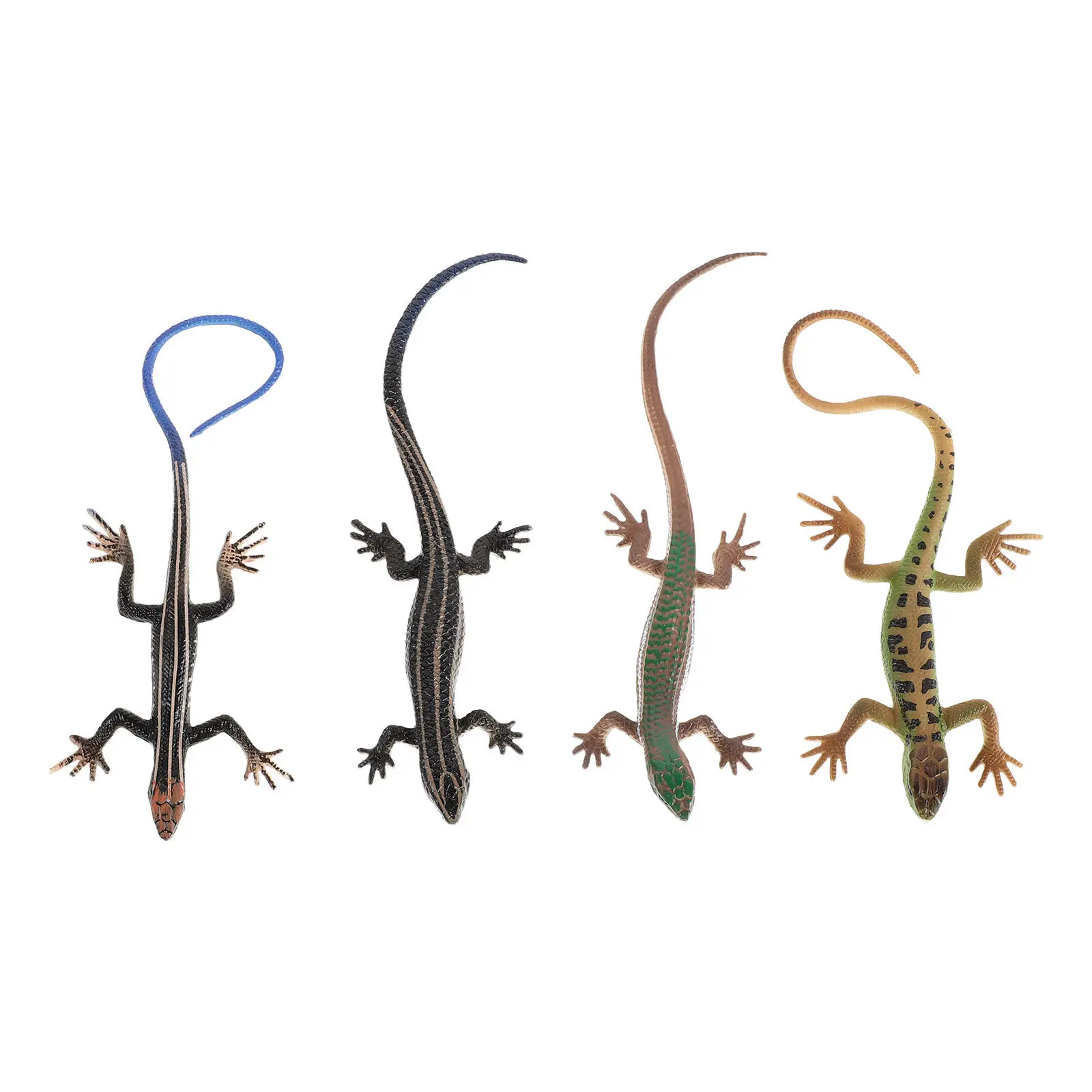 

4Pcs Realistic Simulation Lizard Models Plastic Reptile Animal Figures for Desktop Decoration Kids Playtime Nature Exploration