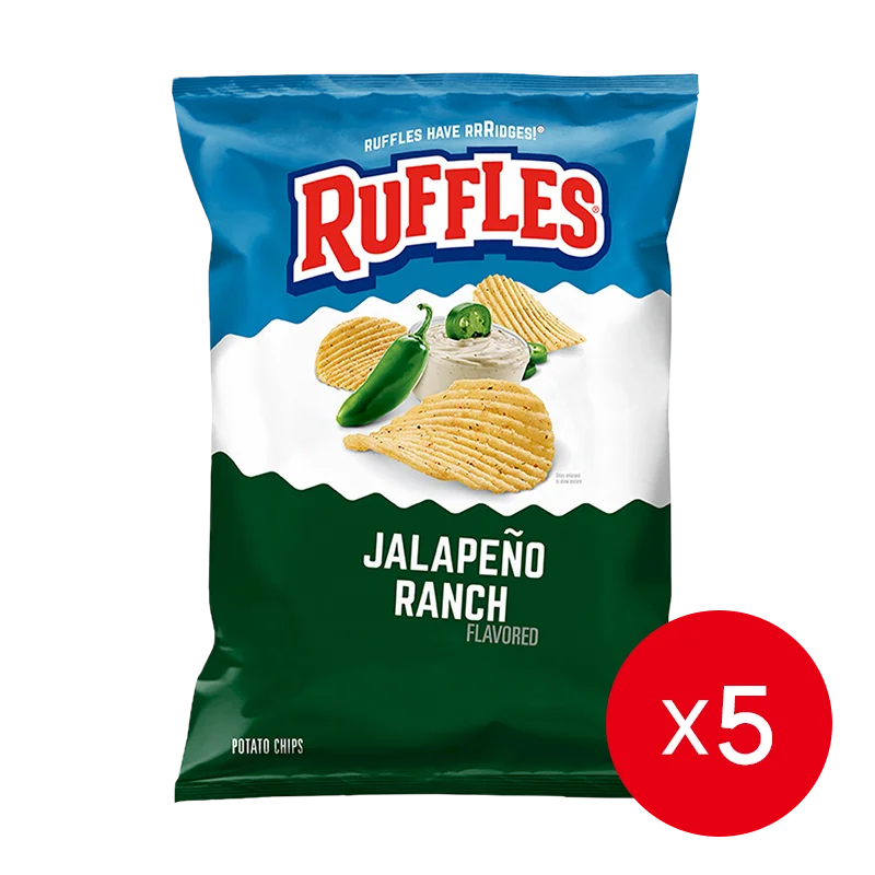 [Importer oficial] Ruffles Halfignon Key Sabor Patatas fritas 184,2 g X 5 piezas