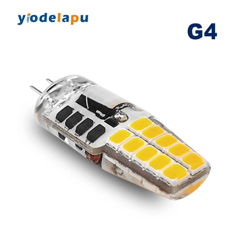 G4 LED Bulb 3W Flicker Free AC DC 12V G4 Bi Pin Spotlight Light Lampada Lighting Replace 30W Halogen Lamp Chandelier