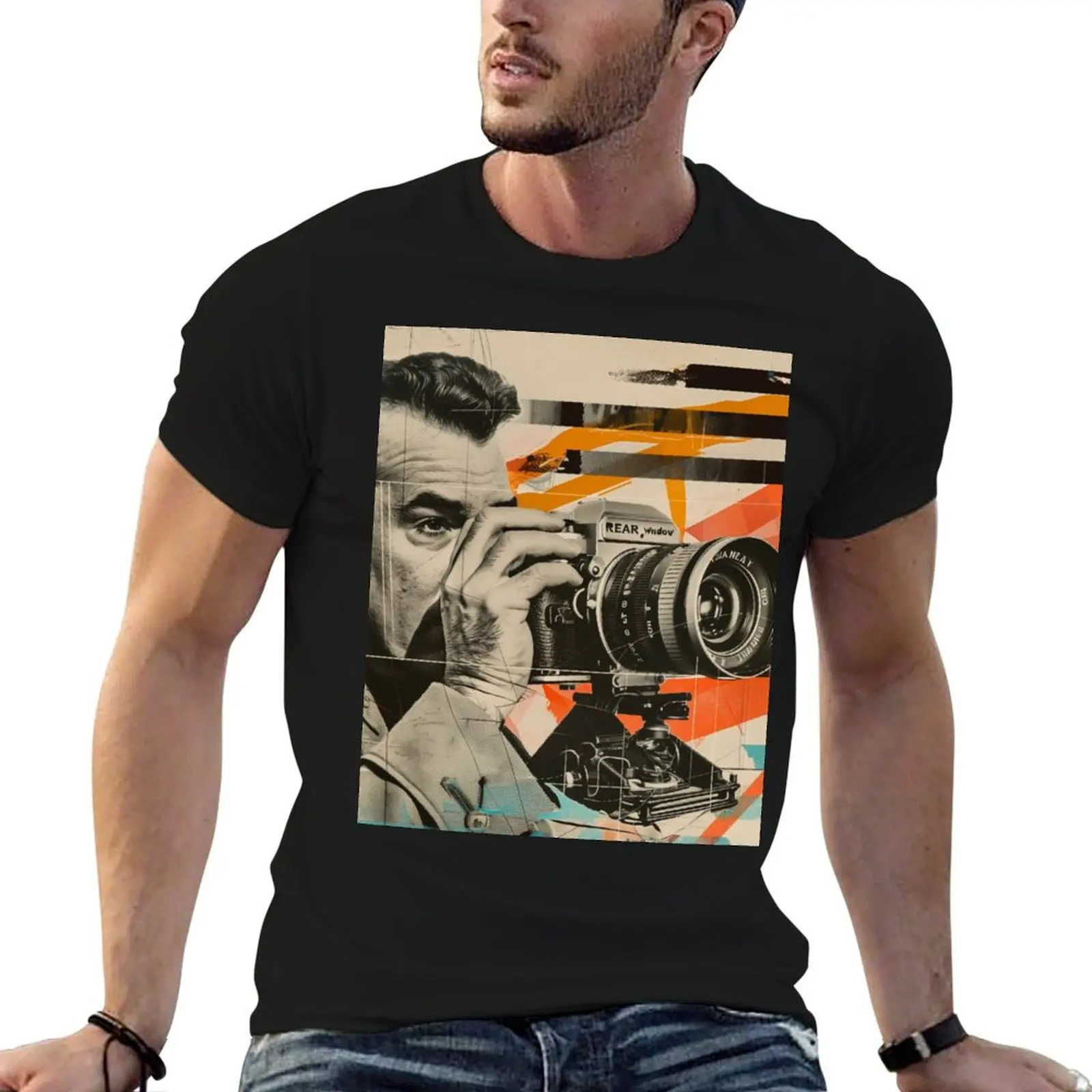Retro Rear Window Hitchcock Inspired Retro Pop Art T-Shirt Fitness Quick Dry Short Sleeve Top