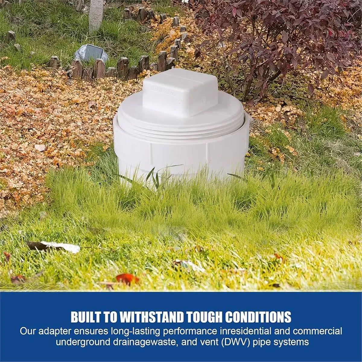 

Адаптер для очистки канализации Y69A 6 дюймов из ПВХ с заглушкой, система промывки DWV для улицы, сада, автодома - улучшенный фитинг для дренажных трубопроводов