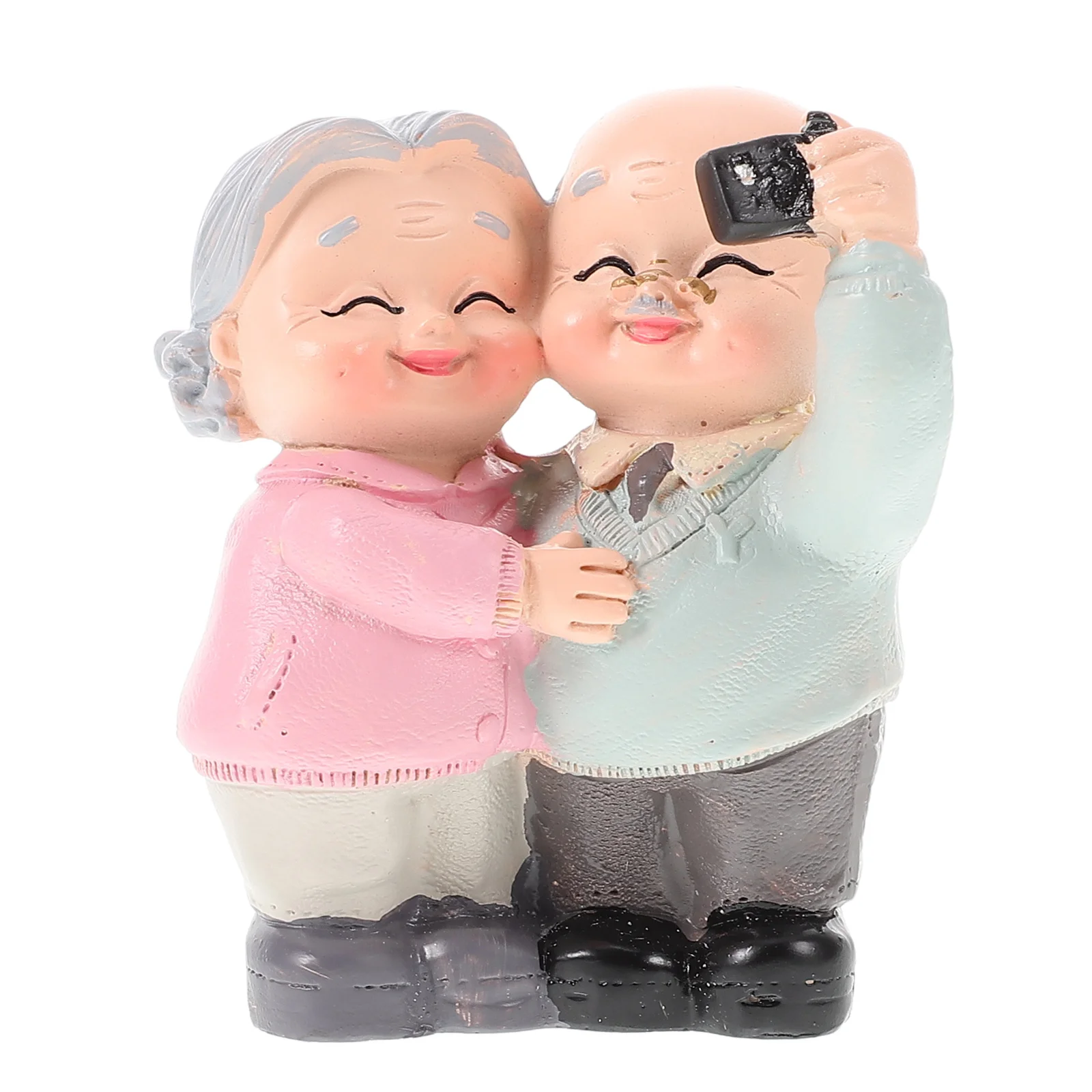 High Quality Old Man Granny Ornaments Dad House Gifts for Home Cake Decorating Resin Grandparents Figure