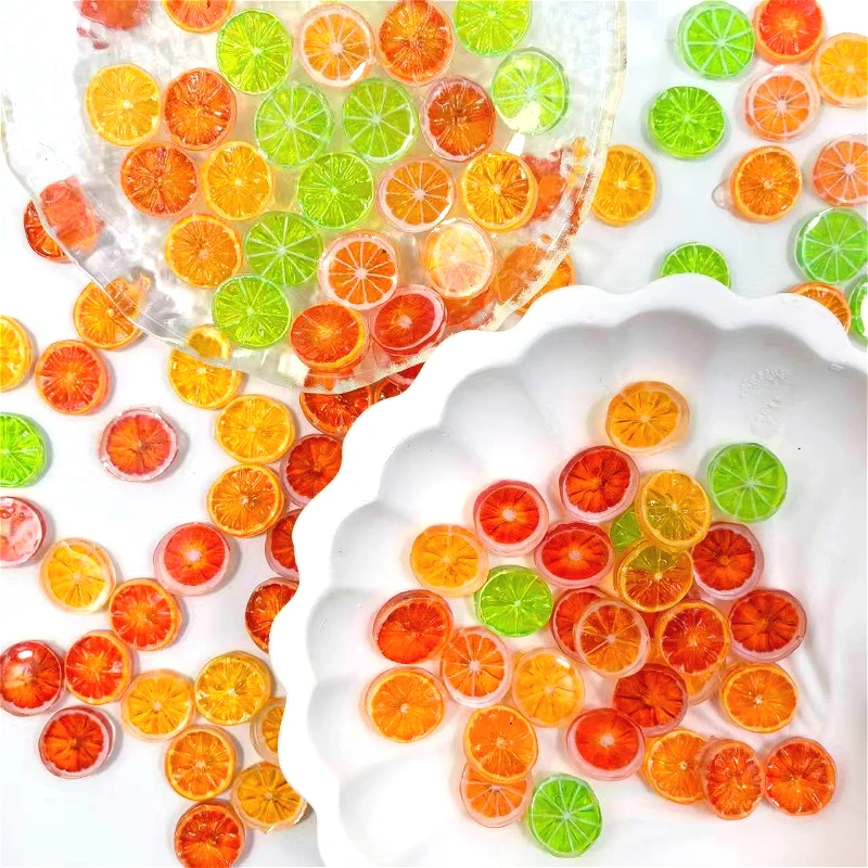 40Pcs Summer Lemon Slice Resin Charms Fruit DIY Jewelry Phone Case Photo Frame Hairpin Earring Craft Decor Accessories