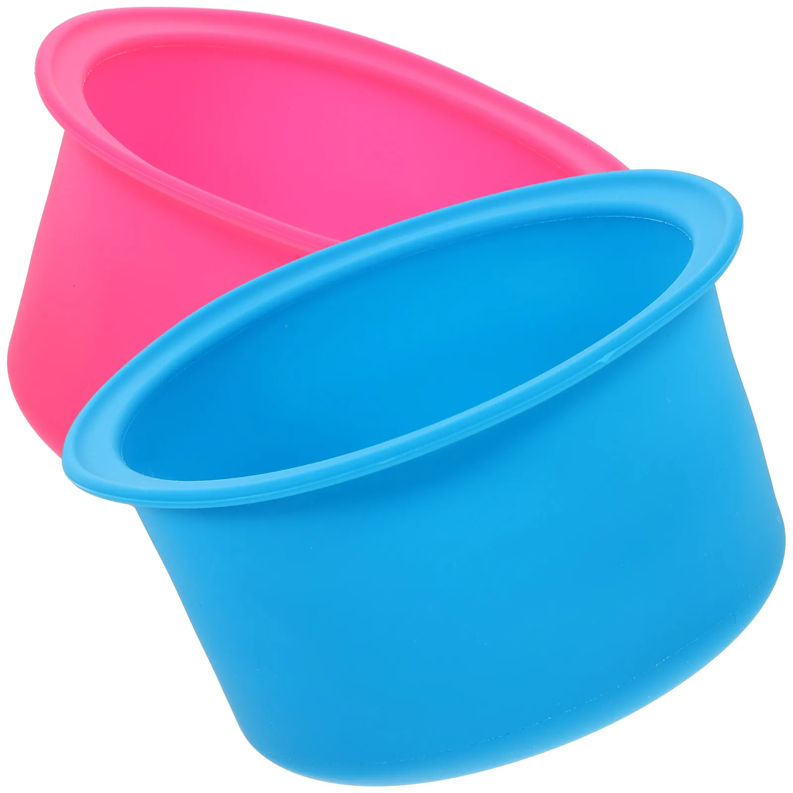 2Pcs High Temp Resistant Silicone Wax Melting Pot Scald-Proof Design Comfortable Touch Wax Heater Inner Pot for Professional