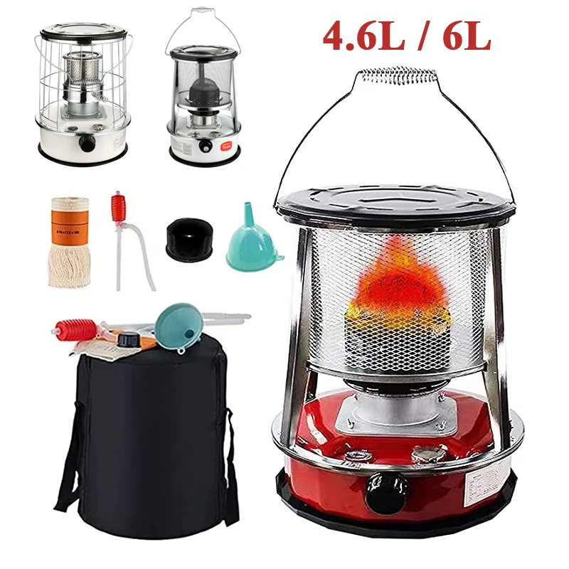 4.6L/6L Kerosene Oil Heater Portable Camping Stove Equipment Home Outdoor Tent Warmer ​For Hiking Picnic Fishing Heating Burner