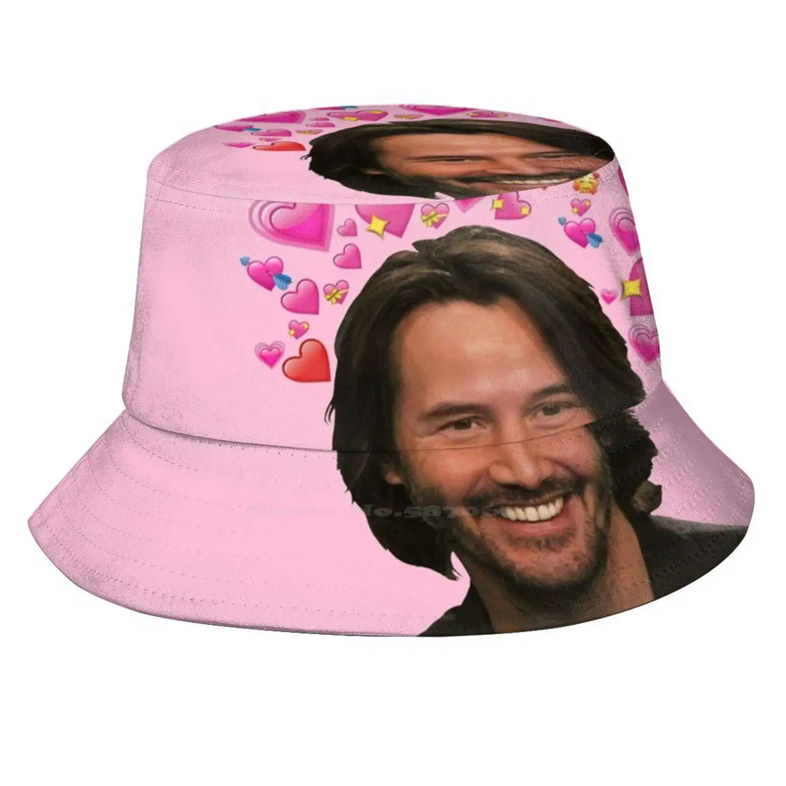 You’re Breathtaking Outdoor Sun Fishing Panama Hats Actor Keanu Reeves Cool Awesome Hearts Love Aesthetic Pink Breathtaking