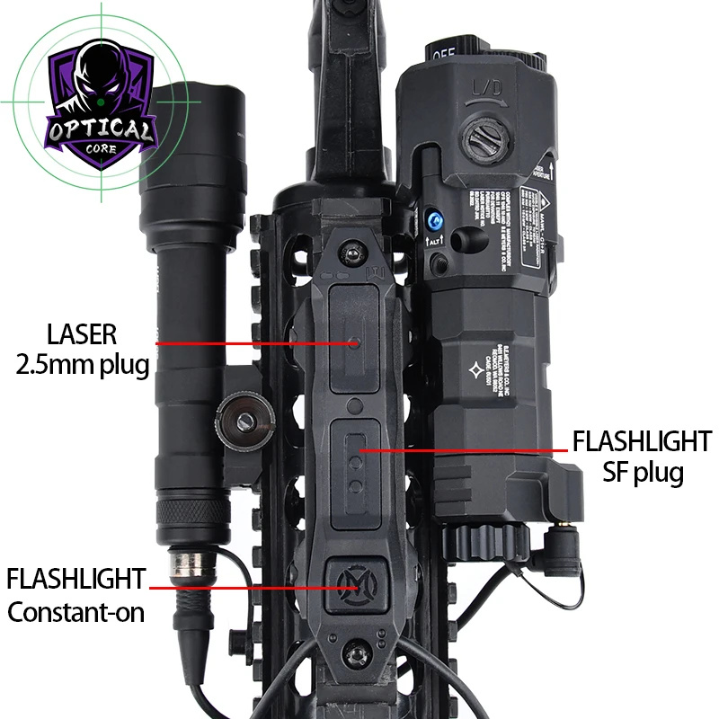 Tactical MAWL C1 + Metal RED/GREEN/BLUE IR Laser Infrared Lighting & M300C/M600U LED Flashlight & Dual Remote Pressure Switch